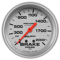 AutoMeter - AutoMeter 4426 Ultra-Lite Mechanical Brake Pressure Gauge 0-2000 PSI 2-5/8" - Image 1