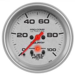 AutoMeter - AutoMeter 4472 Ultra-Lite Elec Fuel Level Gauge 0-100 PSI 2-5/8" Stepper Motor - Image 1