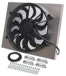 Derale - Derale 16822 Powerpack High Output Single 17" Electric Fan/Aluminum Shroud Kit - Image 1
