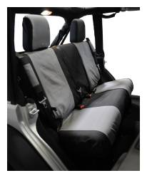 RT Offroad - RT Offroad SC30121 Rear Seat Cover for 07-11 Jeep JK Wrangler 2DR Black & Grey - Image 1