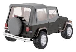 RT Offroad - RT Offroad CT20009 Gray Denim Soft Top for 87-95 Wrangler YJ w/Soft Upper Doors - Image 1
