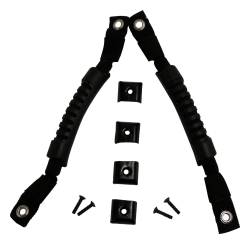 RT Offroad - RT Offroad RT27004 L & R Door Handle Black Rubber Grips & Hardware for Jeep CJ7 - Image 1