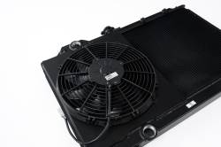 CSF Cooling - Racing & High Performance Division - CSF Cooling 7075B Slim Radiator for Mitsubishi Evo 4/5/6/7/8/9 w/12" SPAL Black - Image 2