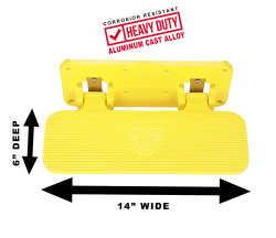 Carr - CARR 190007 Mega Step Flat Mount XP7 Yellow Powder Coat Single - Image 2