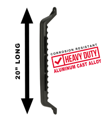 Carr - CARR 200041 20" Grab Handle Bolt On Cast Aluminum XP3 Black Powder Coat Single - Image 2