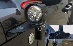 Carr - CARR 210291 180-DEG Light Mount Brackets XP3 Black for 18+ Jeep Wrangler JL/JT - Image 1