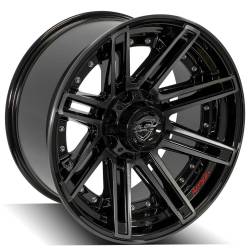 4PLAY - 4PLAY Wheels 4P08 20x10 6x5.5/135 -18mm Black/Machine 4P08-20100-6D55-18BBT - Image 3