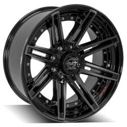 4PLAY - 4PLAY Wheels 4P08 22x10 8x180 -24mm Gloss Black/Machine 4P08-22100-8180-24BBT - Image 3