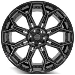 4PLAY - 4PLAY Wheels 4P83-24120-6D55-44BBT 4P83 24x12 6x5.5/135 -44mm Black/Machine - Image 2