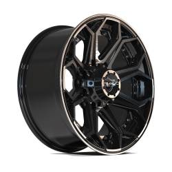 4PLAY - 4PLAY Wheels 4P80R 20x9 8x6.5 0mm Gloss Black/Machine 4P80R-20090-8650-0BBT - Image 1