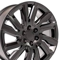 OE Wheels LLC - OE Wheels CV39 22x9 6x5.5 28mm Satin Black/Black CV39-22090-6550-28B1-ib - Image 1