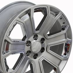 OE Wheels LLC - OE Wheels CV93 20x8.5 6x5.5 31mm Hyper Black/Chrome CV93-20085-6550-31HB-ic - Image 2
