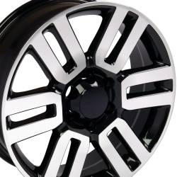 OE Wheels LLC - OE Wheels TY10 20x7 6x5.5 15mm Gloss Black/Machined TY10-20070-6550-15MB - Image 2