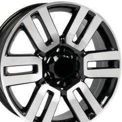 OE Wheels LLC - OE Wheels TY10 20x7 6x5.5 15mm Gloss Black/Machined TY10-20070-6550-15MB - Image 3