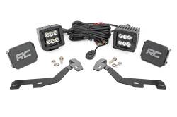 Rough Country Suspension Systems - Rough Country 82290 A-Pillar 2" LED Ditch Light Kit Spot for 19-24 RAM 1500 - Image 1