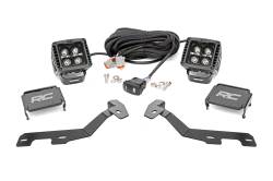 Rough Country Suspension Systems - Rough Country 82289 A-Pillar 2" LED Ditch Light Kit Spot for 19-24 RAM 1500 - Image 1