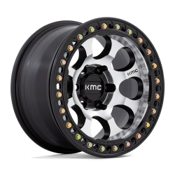 KMC - KMC Wheels KM237 RIOT BEADLOCK 17x8.5 5x5.0 0mm Machined/Black KM237DB17855000 - Image 1