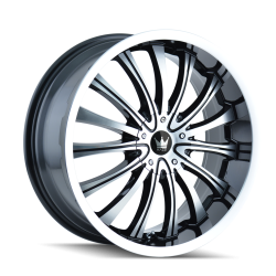 Mazzi Wheels - Mazzi Wheels 351 Hype 18x7.5 5x4.5/100 40mm Gloss Black/Machined 351-8703B - Image 1
