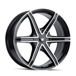 Mazzi Wheels - Mazzi Wheels 371 Stilts 22x9.5 5x5.5/115 18mm Gloss Black/Machined 371-22988B - Image 1