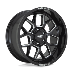 Moto Metal - Moto Metal MO80321085318N MO803 Banshee 20x10 5x5.5 -18mm Gloss Black/Milled - Image 1
