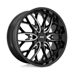 DUB 1PC - DUB Wheels S263 OG 22x9.5 6x135 30mm Gloss Black/Milled S263229589+30 - Image 1