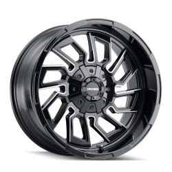 Mayhem - Mayhem Wheels 8111 Flywheel 20x9 5x5.0/5.5 0mm Gloss Black/Milled 8111-2952BM - Image 1
