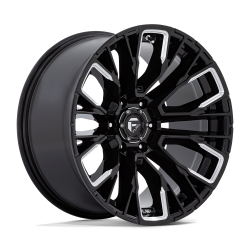 Fuel 1PC - Fuel Off Road D849 REBAR 17x9 6x5.5 -12mm Gloss Black/Milled D84917908445 - Image 1