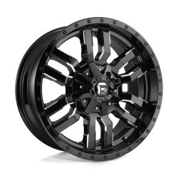 Fuel 1PC - Fuel Off Road D595 SLEDGE 20x9 5x5.5 5x150 1mm Gloss Black/Milled D59520907050US - Image 1