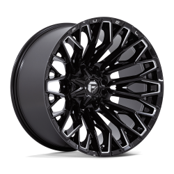Fuel 1PC - Fuel Off Road FC865 STRIKE 22x12 8x6.5 -44mm Black/Milled FC865BE22128044N - Image 1