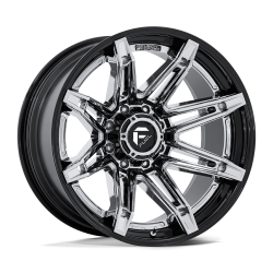 Fuel 1PC - Fuel Off Road FC401 BRAWL 20x10 6x135 -18mm Chrome/Gloss Black FC401PB20106318N - Image 1