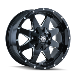 Mayhem - Mayhem Wheels 8040 Tank 20x9 5x4.5/5.0 -12mm Black/Machined 8040-2956B - Image 1