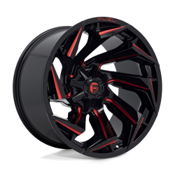 Fuel 1PC - Fuel Off Road D755 REACTION 22x12 8x180 -44mm Gloss Black/Red D75522201847 - Image 1