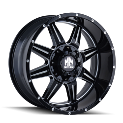 Mayhem - Mayhem Wheels 8100 Monstir 18x9 5x4.5/5.0 0mm Gloss Black/Milled 8100-8956M - Image 1