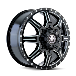 Mayhem - Mayhem Wheels 8101 Monstir 19.5x6.75 8x170 102mm Gloss Black/Milled 8101-9670MF - Image 1