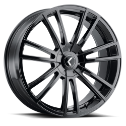 Kraze Wheels - Kraze Wheels KR190 Lusso 22x8.5 5x120 38mm Gloss Black/Machined KR190-22812BM38 - Image 1