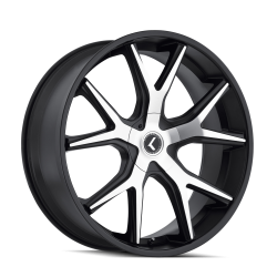 Kraze Wheels - Kraze Wheels KR193 Turismo 20x8.5 5x112 38mm Black/Machined KR193-2845BM38 - Image 1