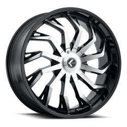 Kraze Wheels - Kraze Wheels KR195 Milano 17x8 5x112 38mm Gloss Black/Machined KR195-7845BM38 - Image 1