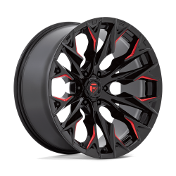 Fuel 1PC - Fuel Off Road D823 FLAME 22x10 6x5.5 -18mm Gloss Black/Candy Red D82322008447 - Image 1