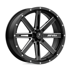 MSA Offroad Wheels - MSA Wheels M41 BOXER 18x7 4x137 10mm Gloss Black/Milled M41-018737 - Image 1