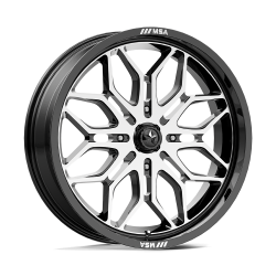 MSA Offroad Wheels - MSA Wheels M47 SNIPER 18x7 4x110 10mm Gloss Black/Machined MA047BD18704010 - Image 1