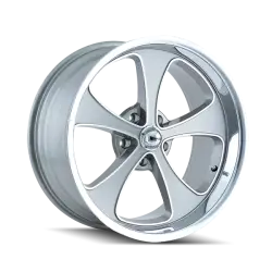 Ridler Wheels - Ridler Wheels 645 Series 17x8 5x4.75 0mm Matte Gray/Machined 645-7861GP - Image 1