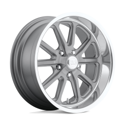 US Mag 1PC - US Mag Wheels U111 RAMBLER 17x7 5x4.5 1mm Matte Gray/Diamond Cut U11117706540 - Image 1