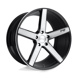 Niche 1PC - Niche Wheels M124 MILAN 18x8 5x4.5 40mm Gloss Black/Brushed M124188065+40 - Image 1