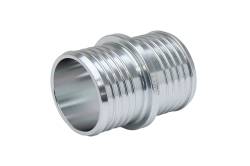 HPS Performance - HPS AHU-112-SL Multi-Ribbed Aluminum Hose Union 1.125" OD Silver - Image 1