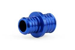HPS Performance - HPS AHUR-062-075-BLUE Billet Multi-Ribbed Aluminum Hose Union 5/8" 3/4" OD Blue - Image 2