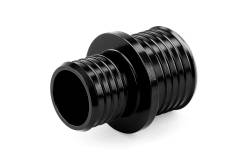 HPS Performance - HPS AHUR-100-125-BLK Billet Multi-Ribbed Aluminum Hose Union 1" 1.25" OD Black - Image 2