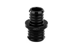 HPS Performance - HPS AHUR-075-100-BLK Billet Multi-Ribbed Aluminum Hose Union 3/4" 1" OD Black - Image 1