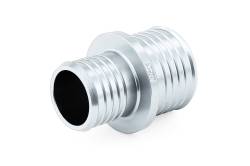 HPS Performance - HPS AHUR-100-112-SL Billet Multi-Ribbed Aluminum Hose Union 1" 1.125" OD Silver - Image 2