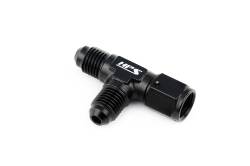 HPS Performance - HPS AN9261-4 -4AN Male AN Female On Run Tee Fitting Adapter Aluminum Black - Image 1