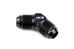 HPS Performance - HPS AN813-8 -8AN Male To Male Union Adapter Aluminum Black 45-DEGree - Image 1
